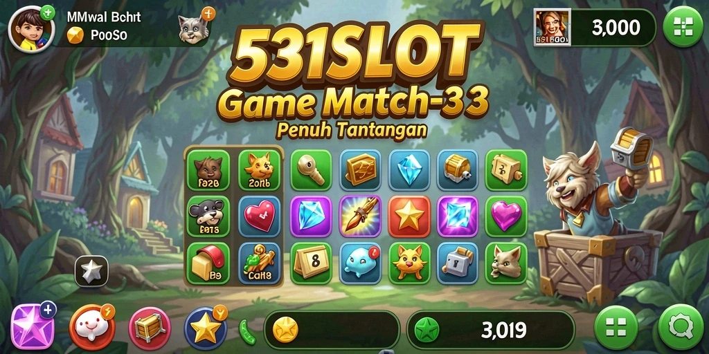 Tampilan gameplay seru dari 531SLOT yang penuh warna.