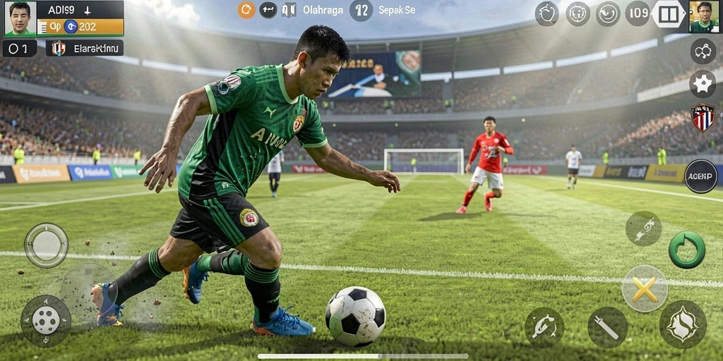 Gameplay ADI99 yang penuh aksi dan seru di lapangan hijau.