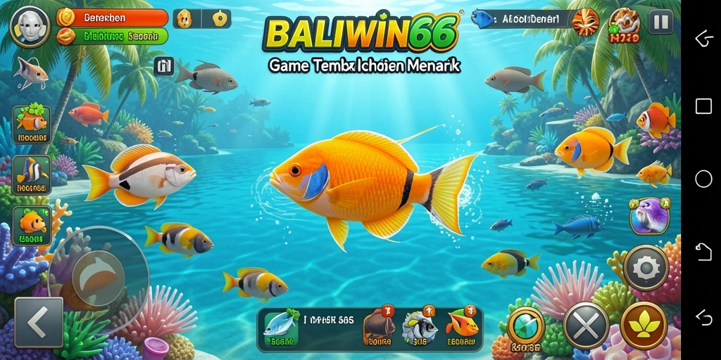 Screenshot BALIWIN66 menampilkan aksi seru dalam permainan Tembak Ikan.