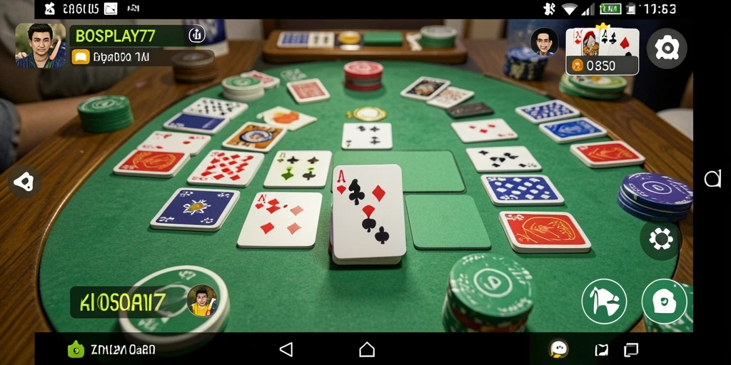 Tampilan gameplay Gaple yang seru dan menarik.