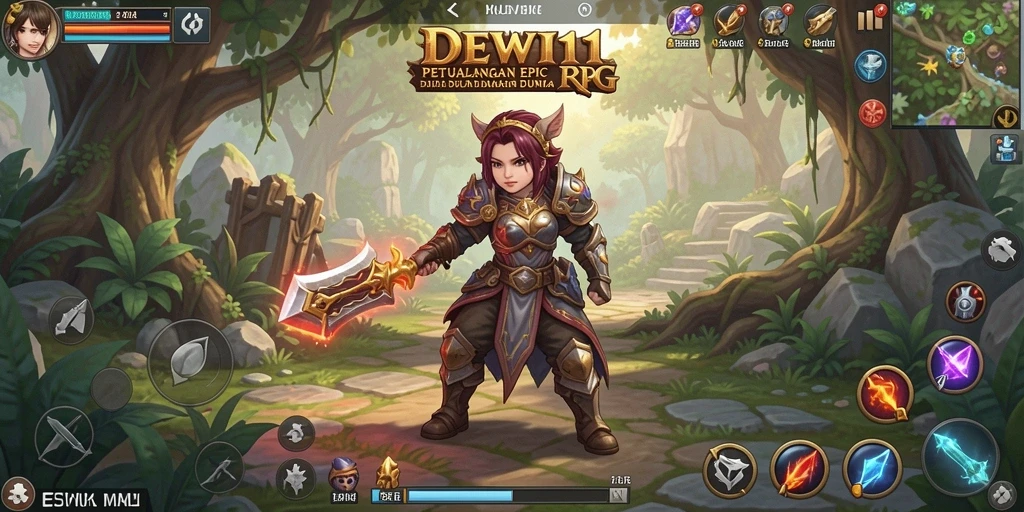 Tampilan gameplay yang seru dan mendebarkan di DEWI11.