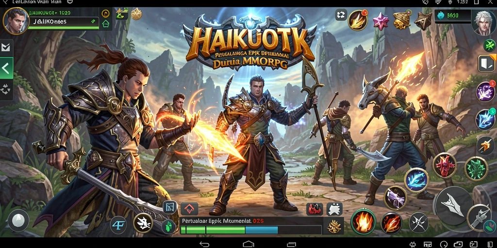 Tampilan gameplay HAIKUOTK dengan petualangan seru dalam dunia fantasi.