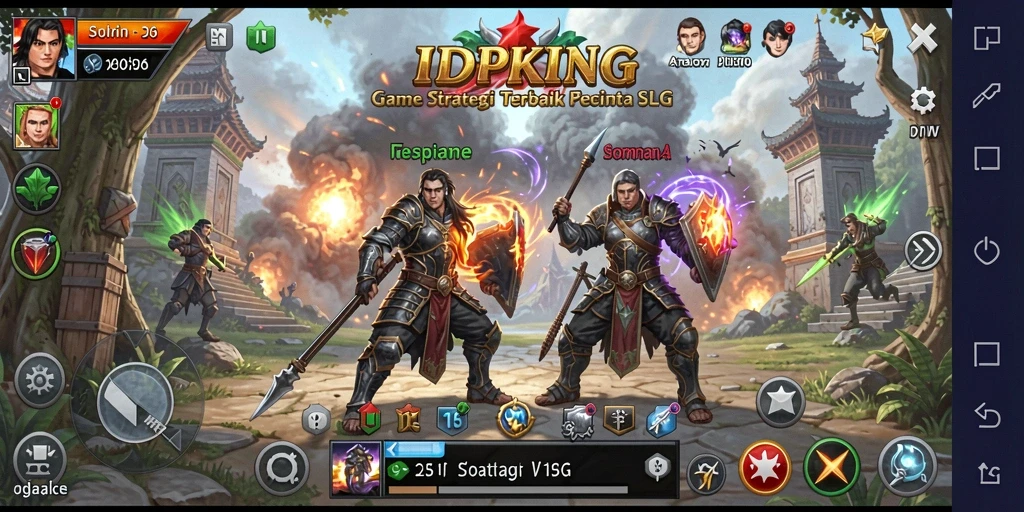 Gameplay intens dalam IDPKING yang menampilkan strategi pertempuran.
