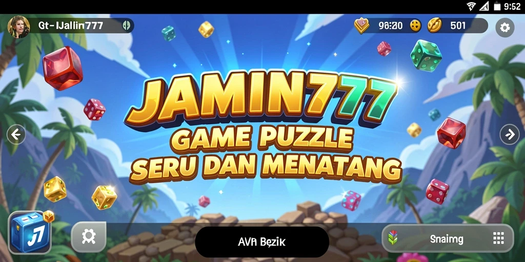 Screenshot gameplay JAMIN777 menunjukkan tantangan puzzle yang seru dan menarik.