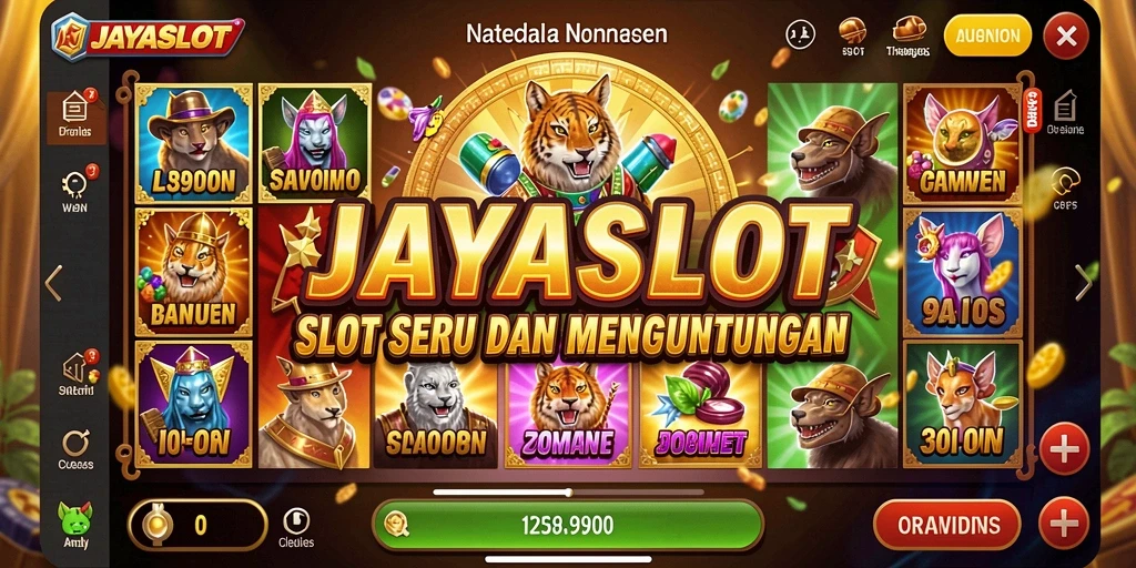 Tampilan gameplay slot JAYASLOT yang menarik dan penuh warna.