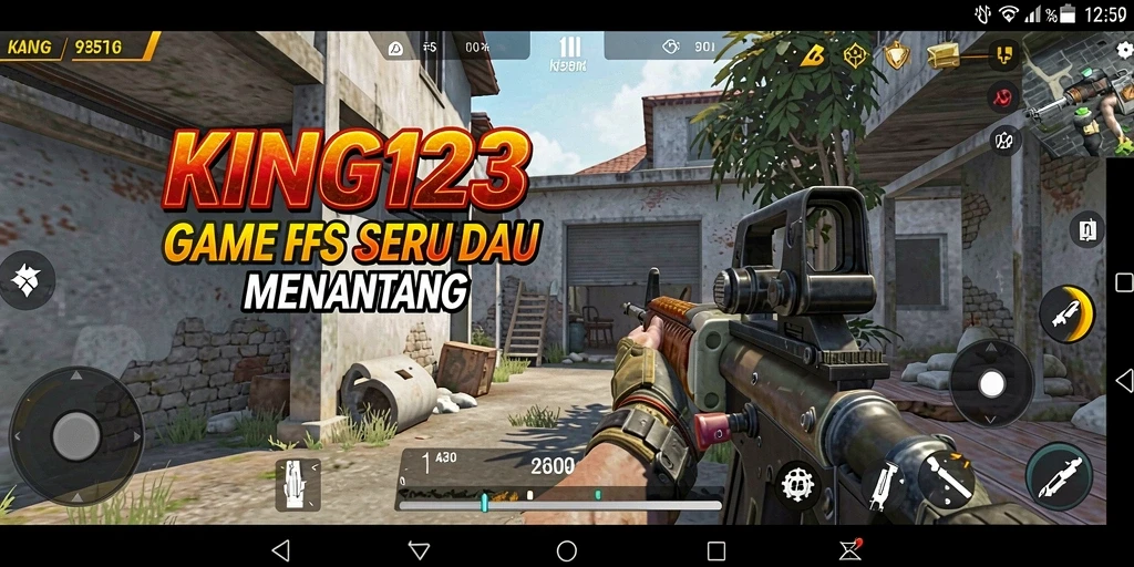 Gameplay mendebarkan dalam pertempuran FPS KING123.