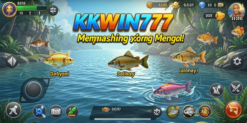Tampilan gameplay KKWIN777 yang menampilkan aksi memancing yang menarik.