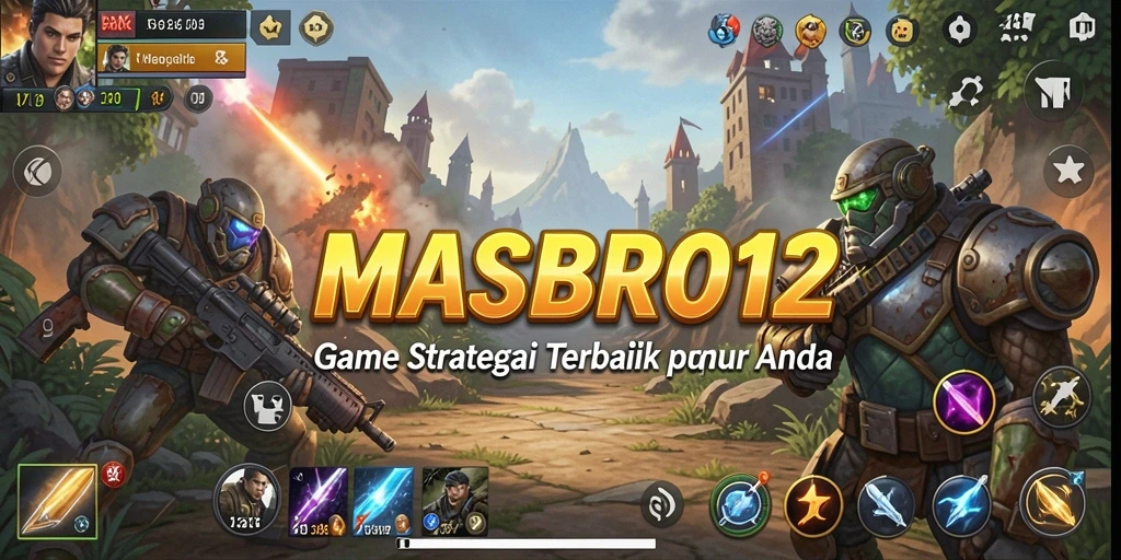 Tampilan memperlihatkan aksi gameplay strategis dalam MASBRO12.
