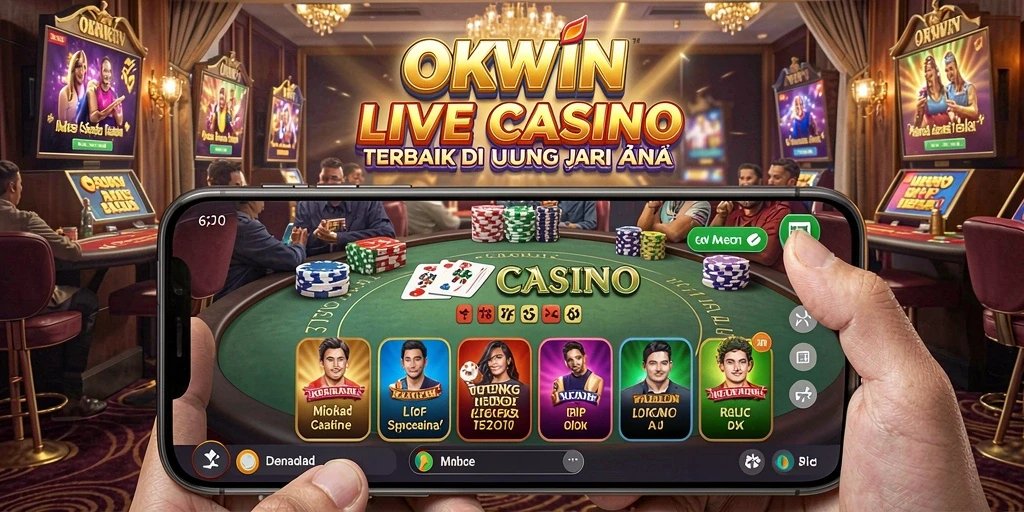 Tampilan gameplay Live Casino yang menawan dan interaktif di OKWIN.