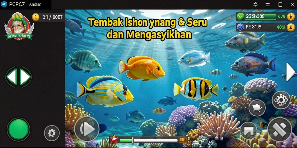 Gameplay seru Tembak Ikan di PCPC7
