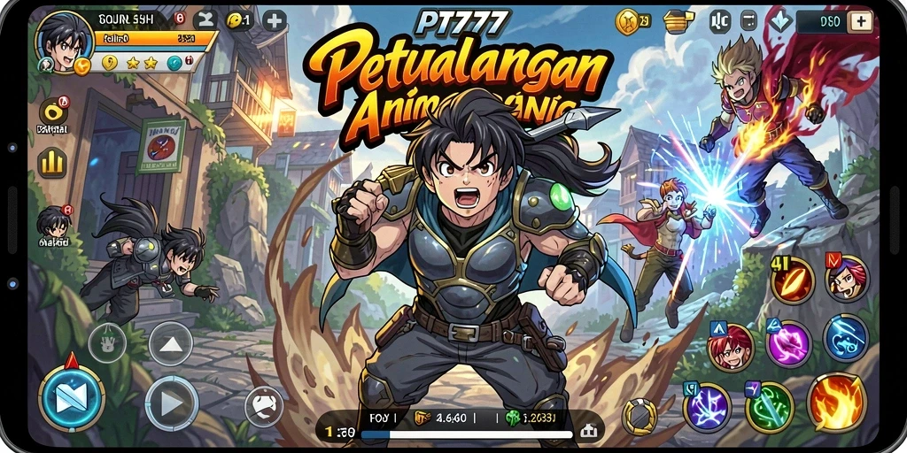 Tampilan gameplay PT777 yang penuh aksi seru dan karakter anime menawan.
