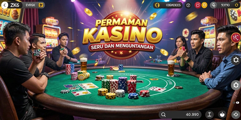 Tampilan gameplay seru dan menarik dari ZK6 di kasino virtual.